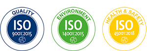 Quality ISO 9001 2015 ENVIRONMENT ISO 14001 2015 HEALTH & SAFETY ISO 45001 2018