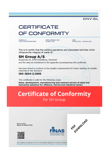 Certificate og Conformity | ISO 3838-2: 2005