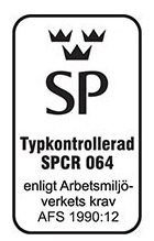 Typkontrollerad SPCR 064, enligt Arbetsmiljöverkets krav AFS 1990:12