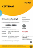 Vi er ISO 3834-2:2005 Certificeret | Intertek