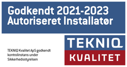 Godkendt Autoriseret installatør 20211-2023 TEKNIQ KVALITET