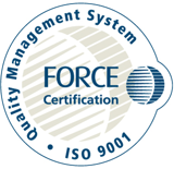 Certificeret af FORCE: Quality Management System ISO 9001