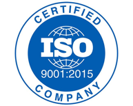 Vi er ISO 9001:2015 certificeret, og fokuserer på levering af kvalitetsprodukter og pålidelig service inden for de områder vi er specialister i