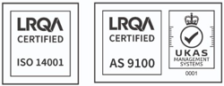 ISO 14001 og AS 9100 certificeret