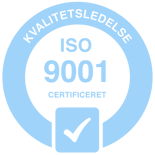 Kvalitetscertificeret i h.t. DS/EN ISO 9001