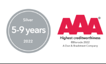 For sjette år i træk er CB Svendsen A/S i 2023 blevet tildelt en AAA sølv-rating, af kreditvurderingsselskabet Dun & Bradstreet.